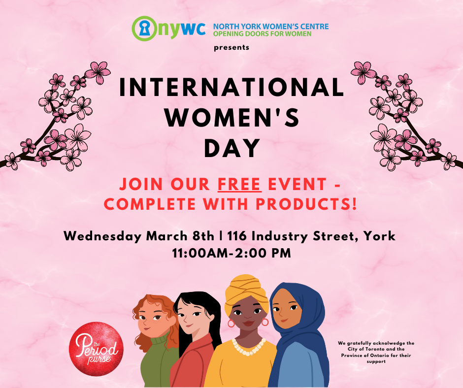 Free International Women's Day event with North York Women's Centre and The Period Purse
