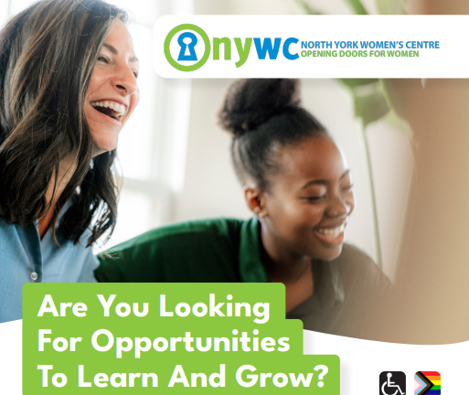 North York Women's Centre Brochure Outlining Free Programs for Women in Toronto