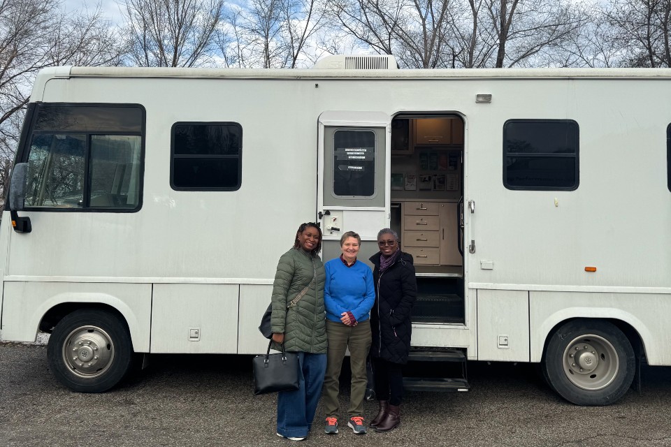 The Redwood Mobile Healing Centre visits North York Women's Centre